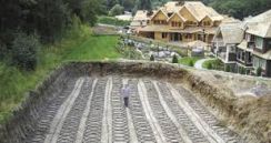 горизонтальый зонд укладка в траншеи зондов для теплового насоса